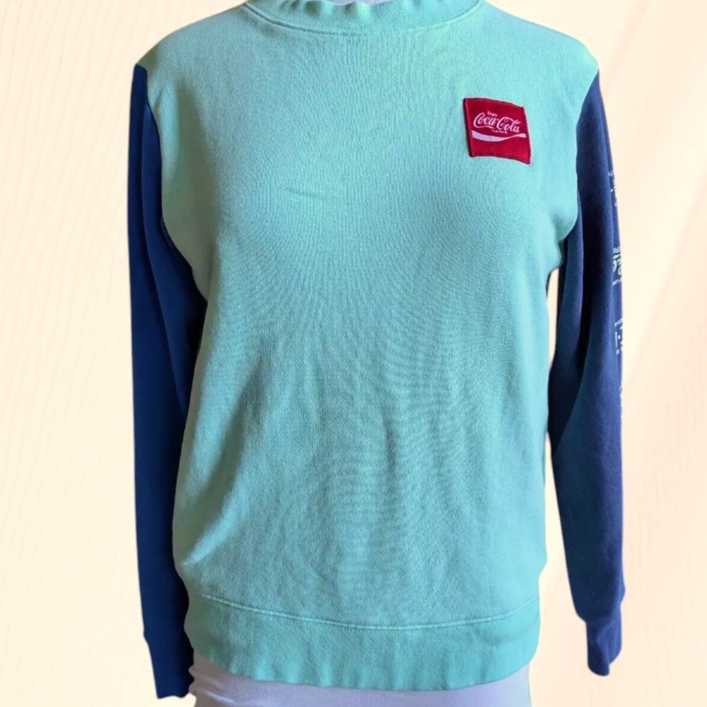 Coca-Cola color block sweatshirt Sz M
